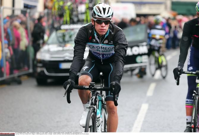 Rigoberto Uran (Omega Pharma-Quick Step) is well placed in the gc