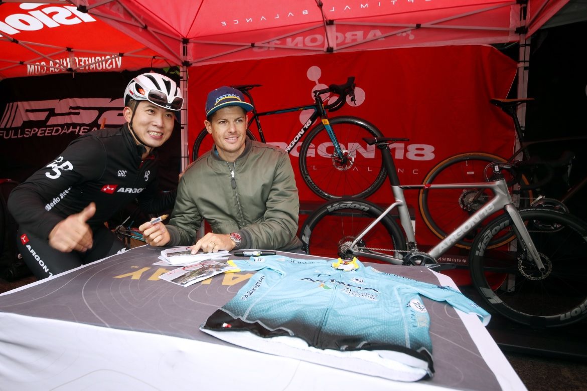 Jakob Fuglsang has a photo with a fan