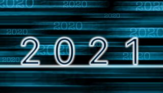 Graphic of the year 2021 in a digital style