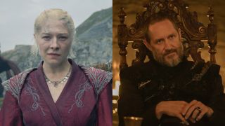 Rhaenyra looking at King's Landing in House of the Dragon Season 2 and Baelor looking at Dunk in A Knight of the Seven Kingdoms