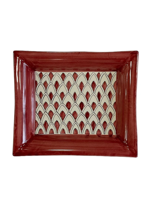 Red With Oval Pattern Vide Poche