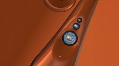 Vivid Audio Giya Cu speakers on orange background