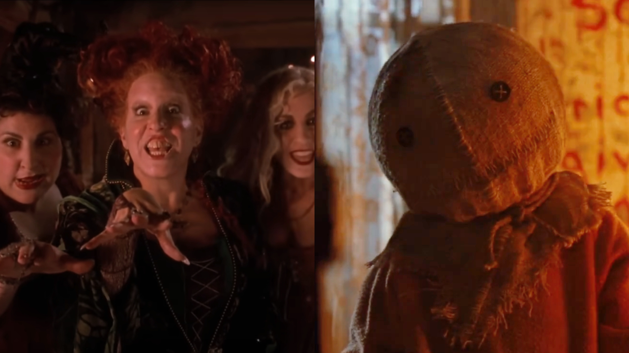 The Sanderson Sisters from Hocus Pocus and Sam from Trick 'r Treat