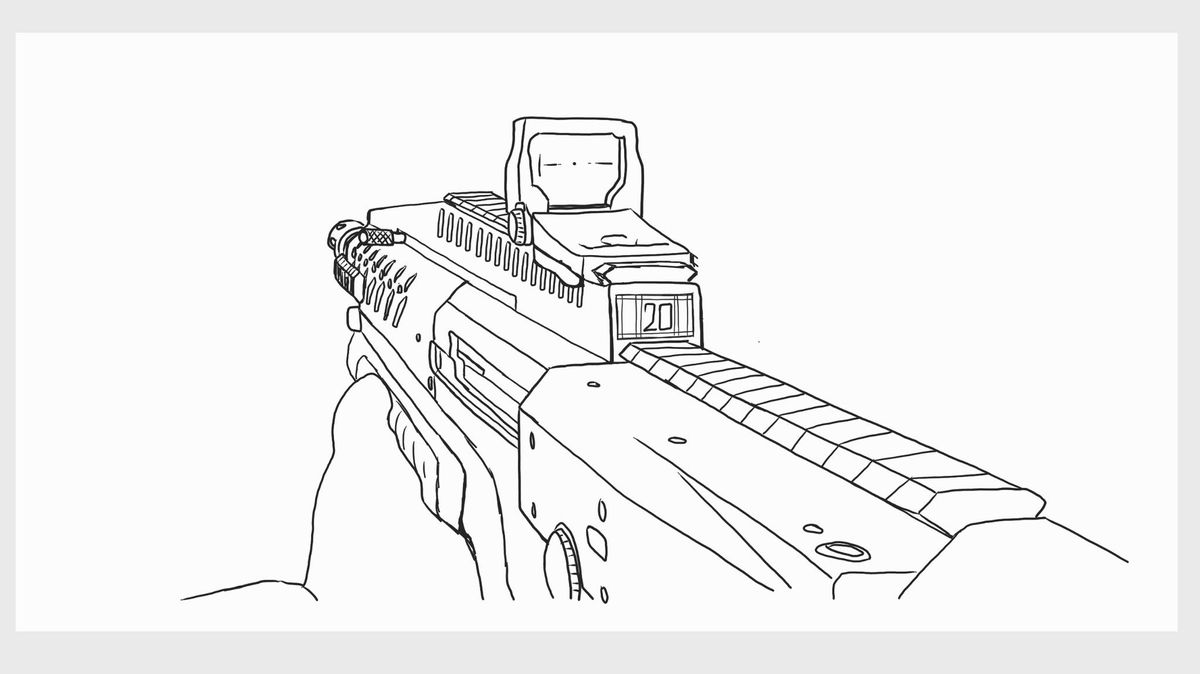 Halo Infinite rifle fan art