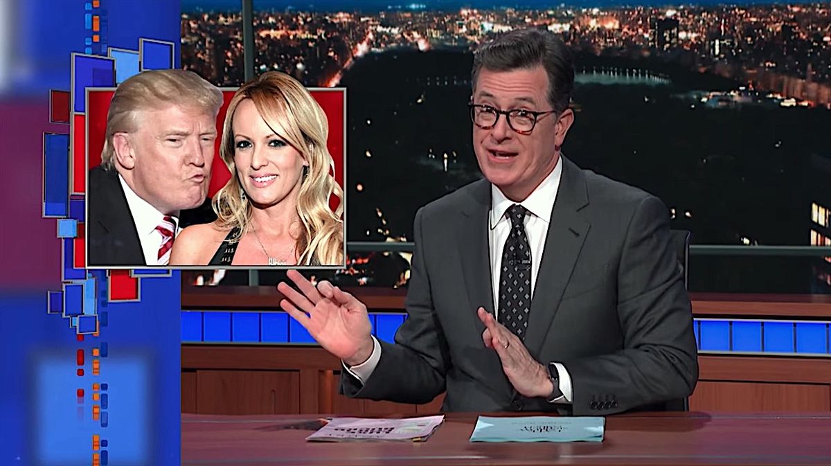 Stephen Colbert read the Stormy Daniels account of her alleged tryst ...