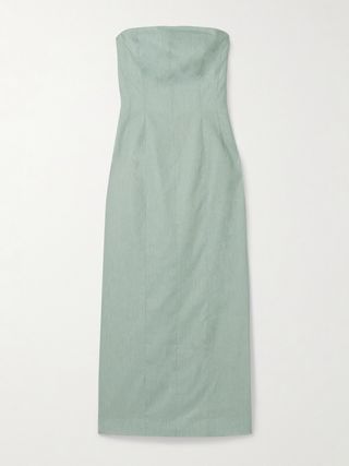 Alex Strapless Wool-Blend Midi Dress