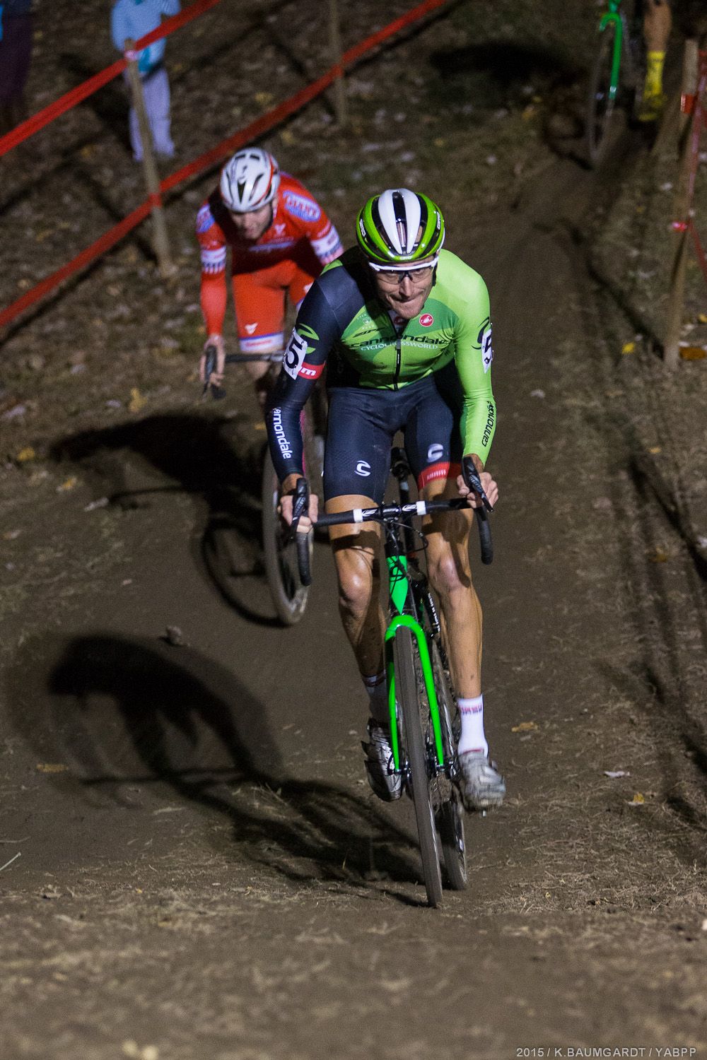 Ryan Trebon enjoyed the lead early in the race, followed closely by Logan Owen