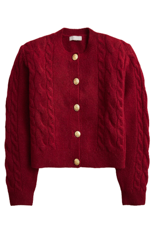 J.Crew Cable-Knit Cardigan Sweater 