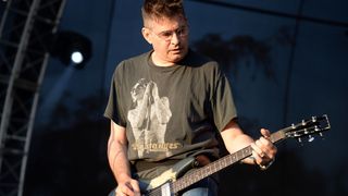 Singer/producer Steve Albini performs onstage with Shellac during FYF Festival at Los Angeles Sports Arena on August 27, 2016 in Los Angeles, California.
