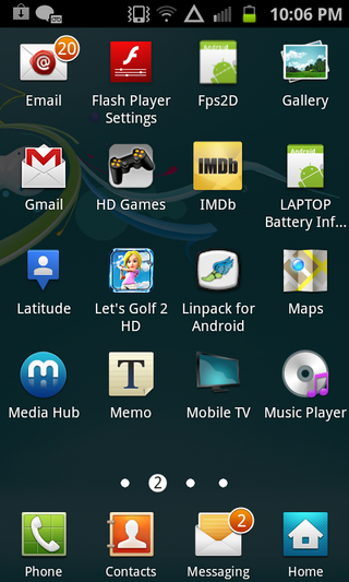 samsung Galaxy II apps