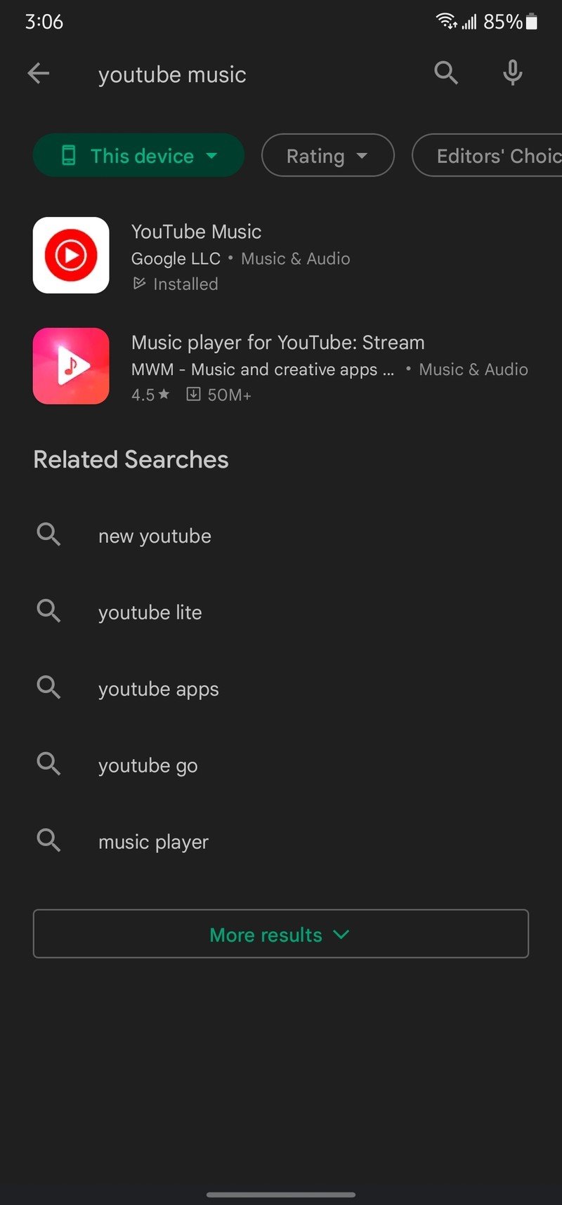 Google Play Store Search Device Filter