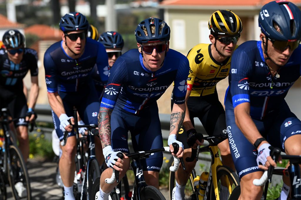 ALTO DO MALHO LOULE PORTUGAL FEBRUARY 18 Jake Stewart of United Kingdom and Team Groupama FDJ competes during the 49th Volta ao Algarve em Bicicleta 2023 Stage 4 a 1779km stage from Albufeira to Alto do Malho Loule 514m VAlgarve2023 on February 18 2023 in Alto do Malho Portugal Photo by Tim de WaeleGetty Images