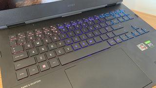 HP Omen 16 with backlit keyboard