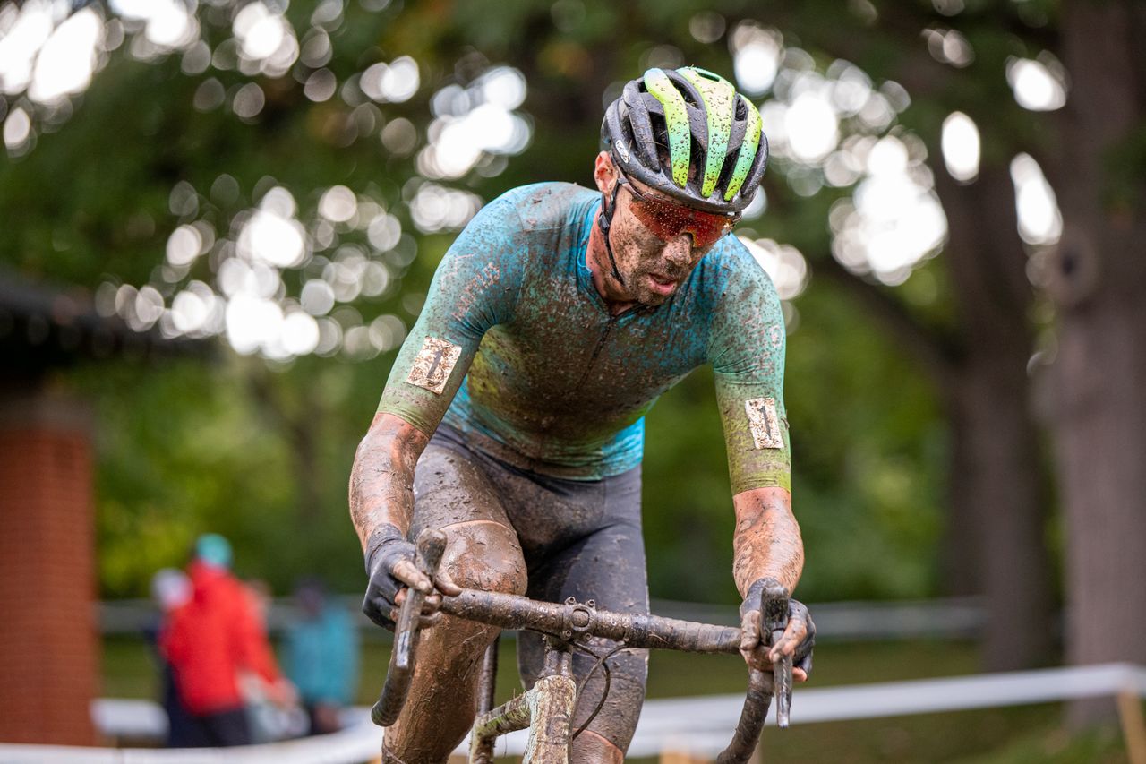 Vincent Baestaens went back-to-back with wins at 2022 Rochester Cyclocross, winning Sunday in the rain