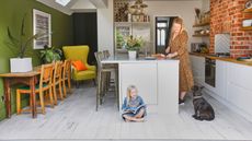 Adding another storey and large kitchen extension doubled the size of Jasmin Robertson’s terraced house, turning it into a modern family home