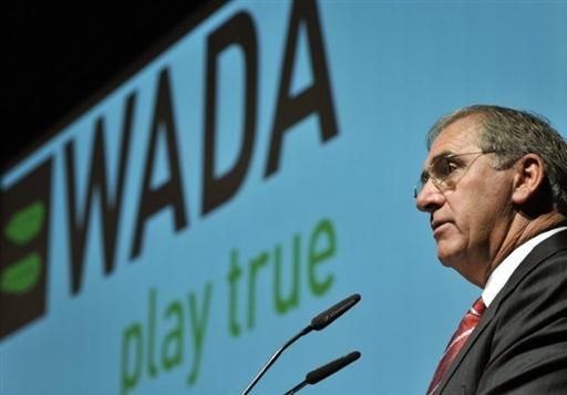WADA president John Fahey gives an address at a symposium in Lausanne, Switzerland.