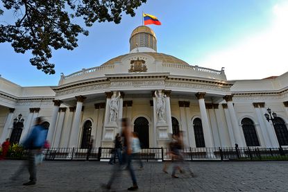 The National Assembly building in Caracas.