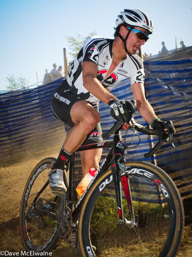 Raphael Gagne (Rocky Mountain) rounding a corner before the largest set of stairs
