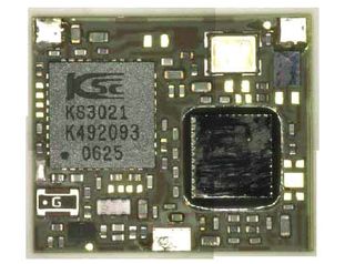 Close-up of the WLAN chip