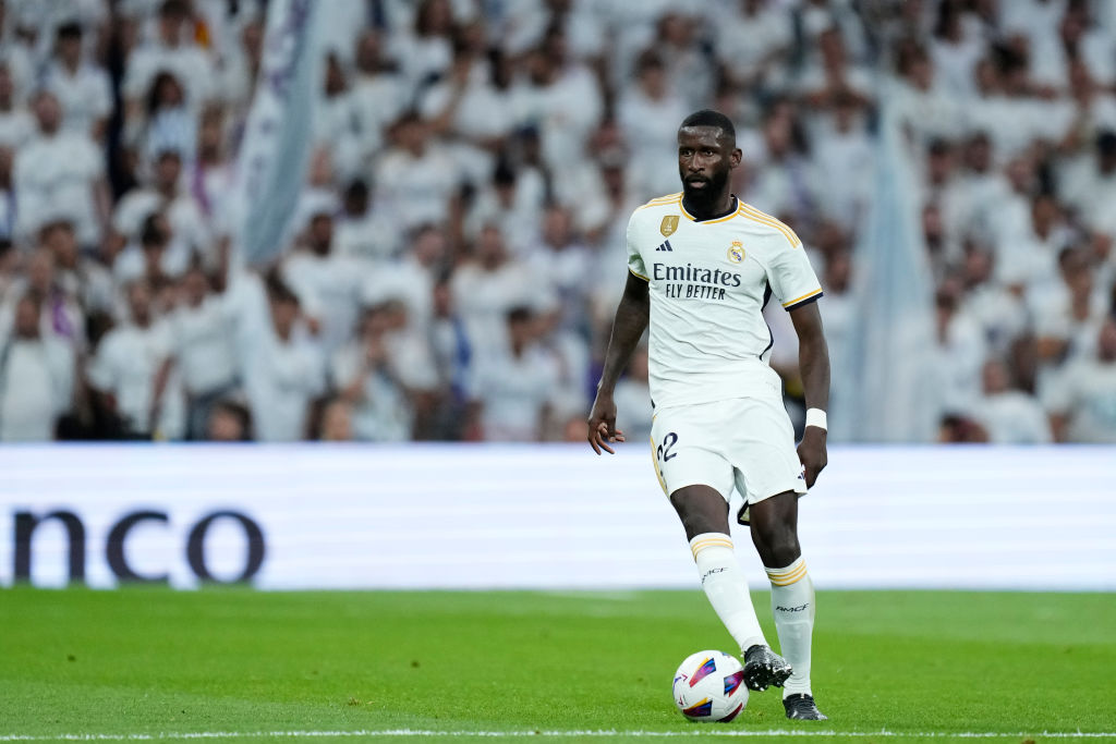 Antonio Rudiger centre-back of Real Madrid and Germany during the LaLiga EA Sports match between Real Madrid CF and Getafe CF at Estadio Santiago Bernabeu on September 2, 2023 in Madrid, Spain.