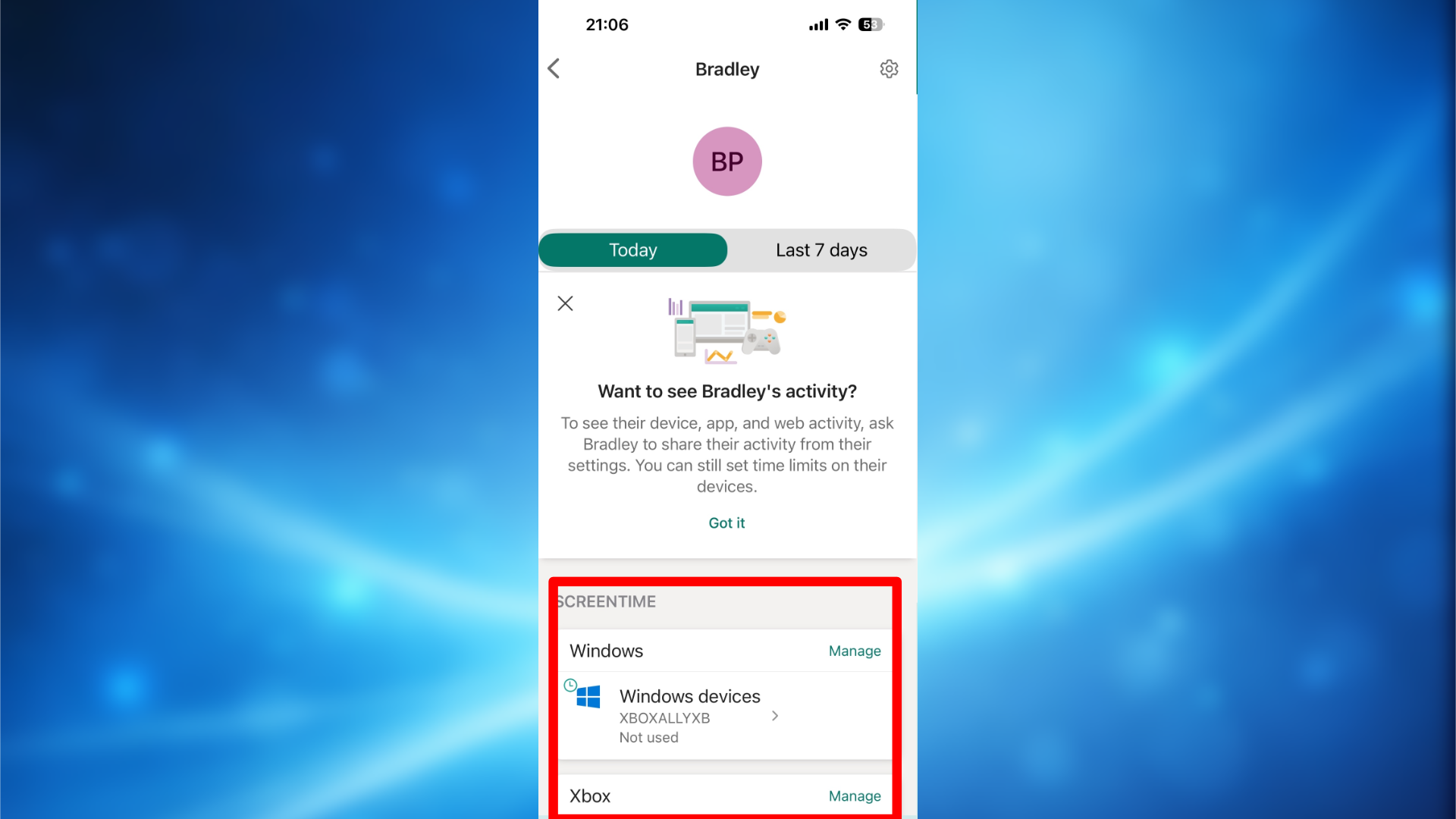 Microsoft Family Safety app