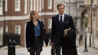 Colin Firth as Mark Darcy and Renée Zellweger as Bridget Jones in Bridget Jones' Baby