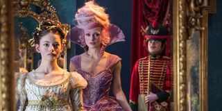 The Nutcracker and The Four Realms Mackenzie Foy and Keira Knightley assess their looks in the mirro