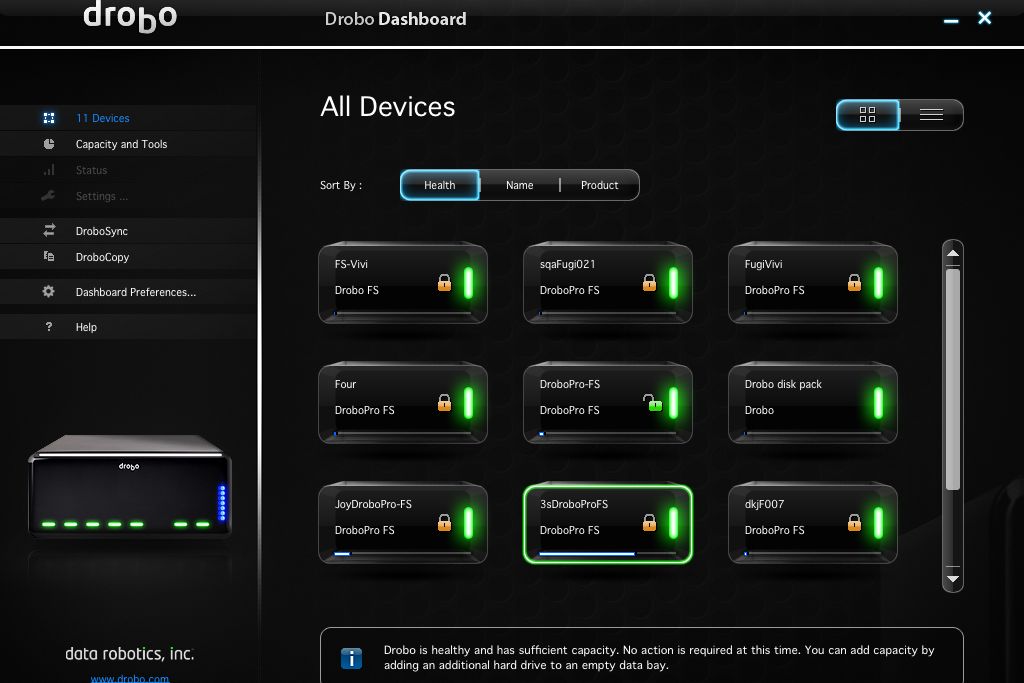 The Drobo Management Dashboard