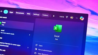 Microsoft Excel app in the Windows 11 Start menu (2025).