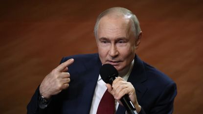 Vladimir Putin addresses students in Sochi after talking with President Donald Trump