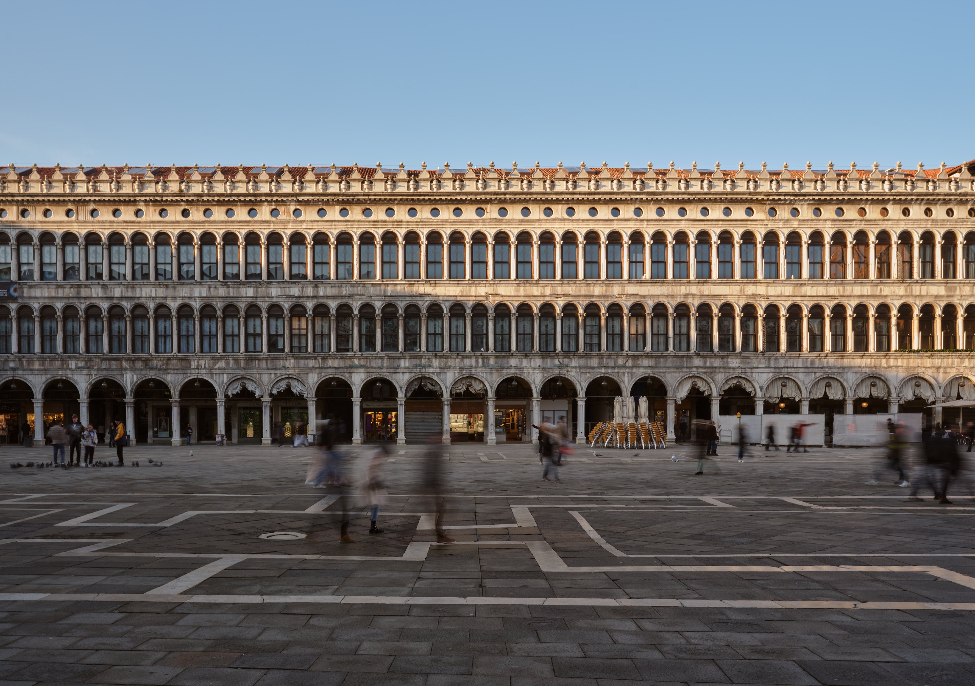 The exterior of the Venice Procuratie, overlooking Piazza San Marco