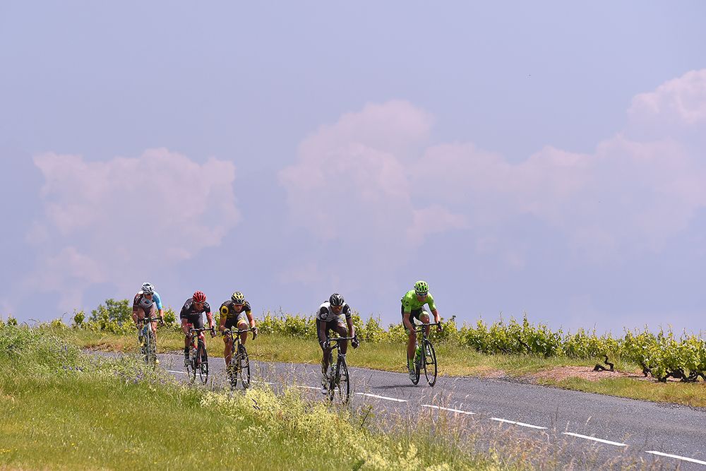 The breakaway on stage 2 of the Criterium du Dauphine
