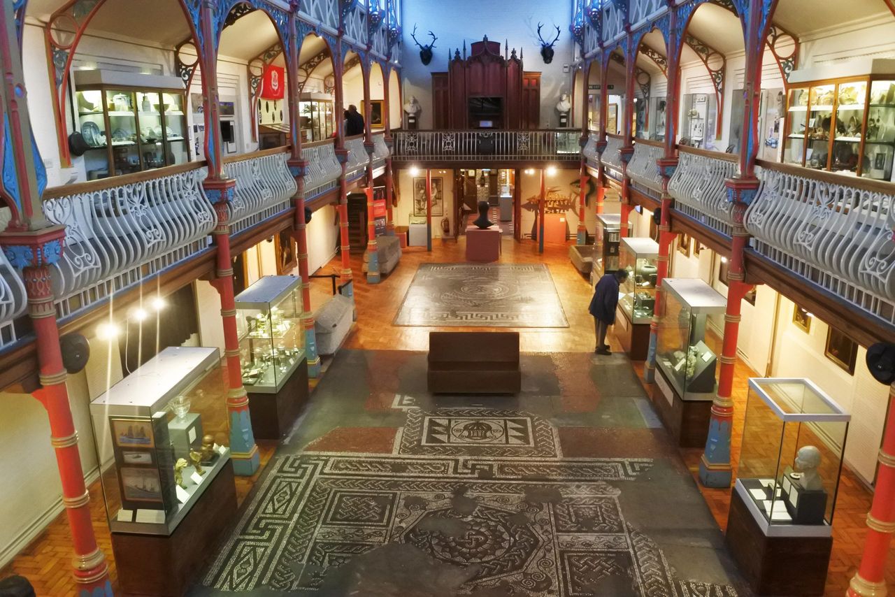 Could money tarnish such beauty? The beautiful old interior of the main hall at the Dorset Museum in Dorchester.