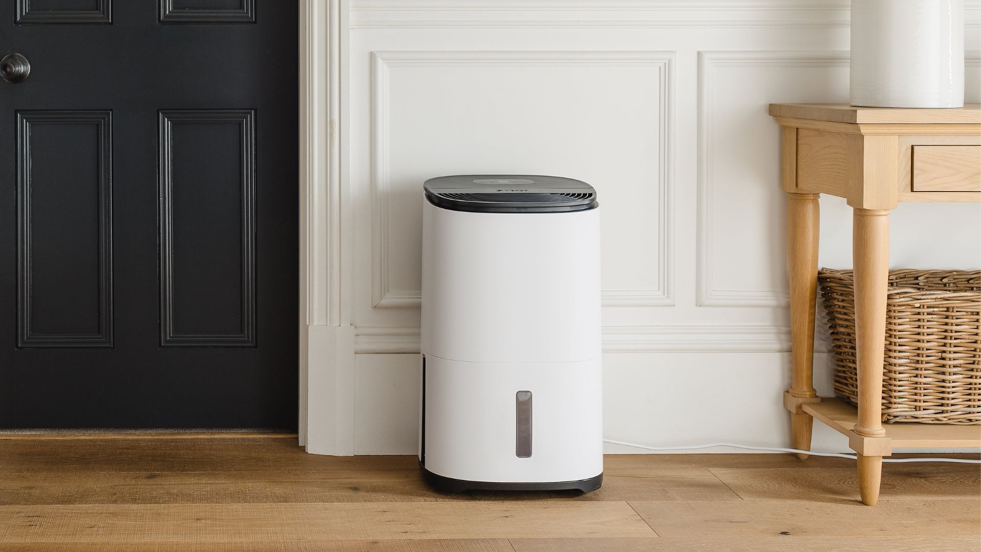 picture of dehumidifer against a wall