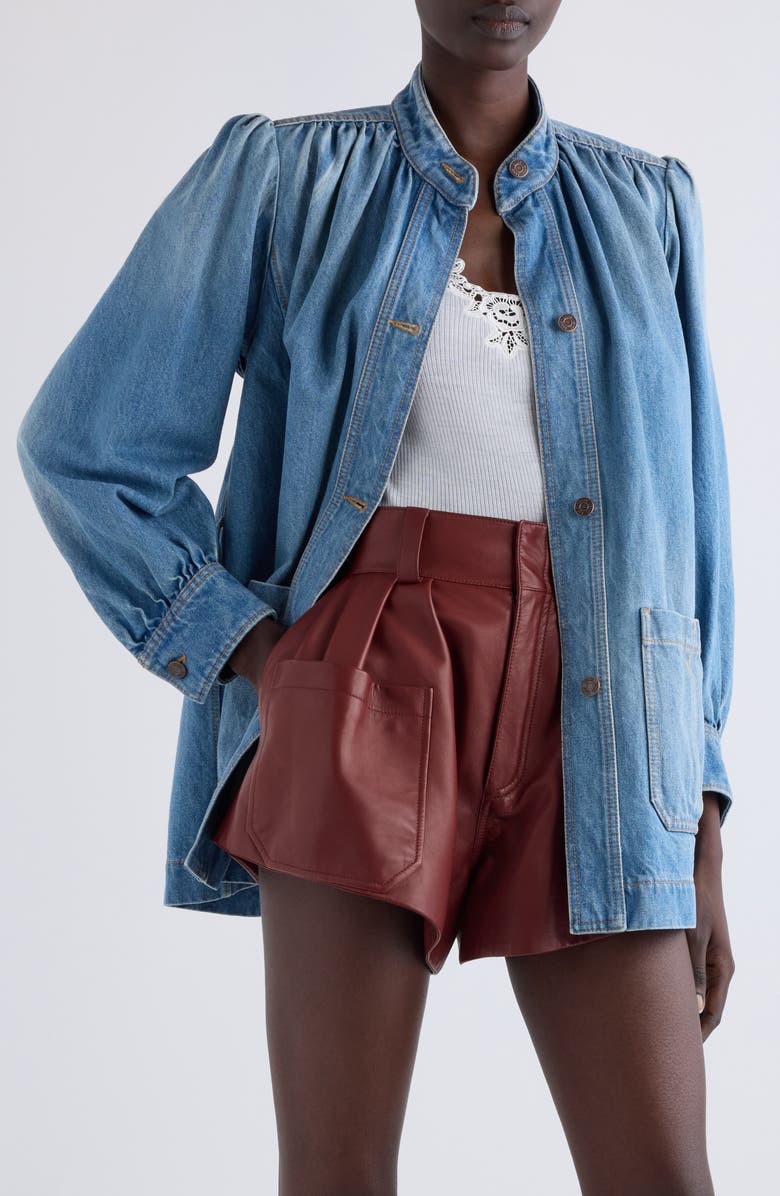 Puff Sleeve Denim Jacket