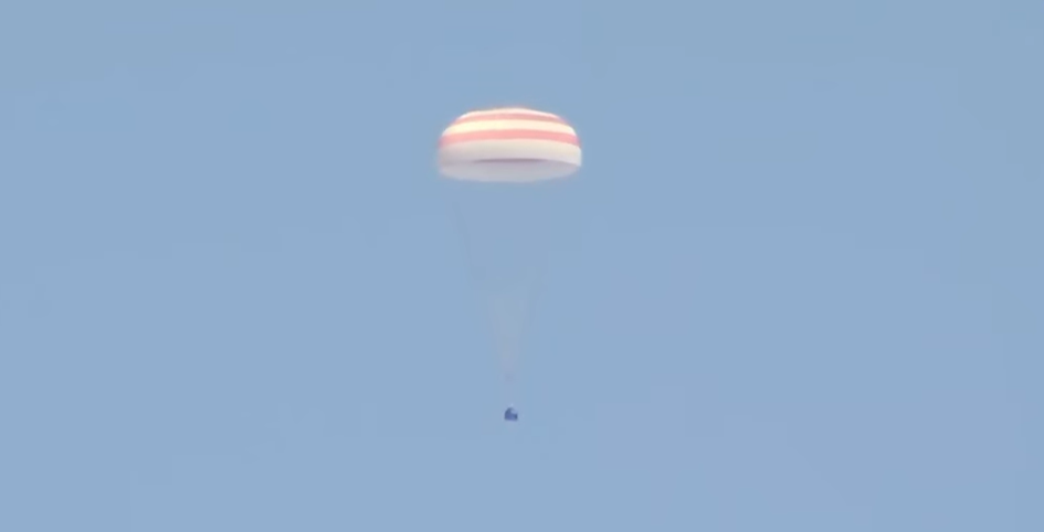 Soyuz capsule with crew of 3, including 1st female astronaut from ...