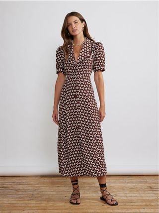 Bethany Polka Floral Tea Dress