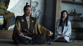 Hiroyuki Sanada and Anna Sawai in Shogun