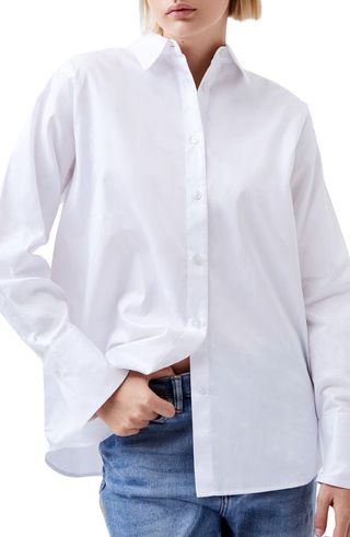 Alexis cotton poplin button-down shirt