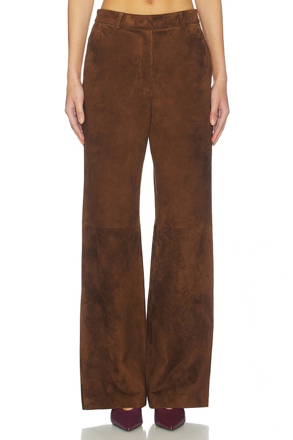 Aexae, Leather Suede Straight Leg Pant