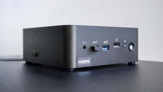 The MSI Cubi NUC 1M mini PC on a desk