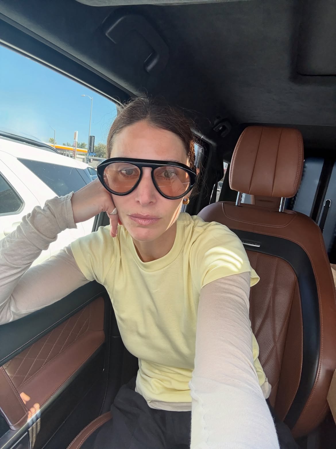 Jen Wonders in a layered tee