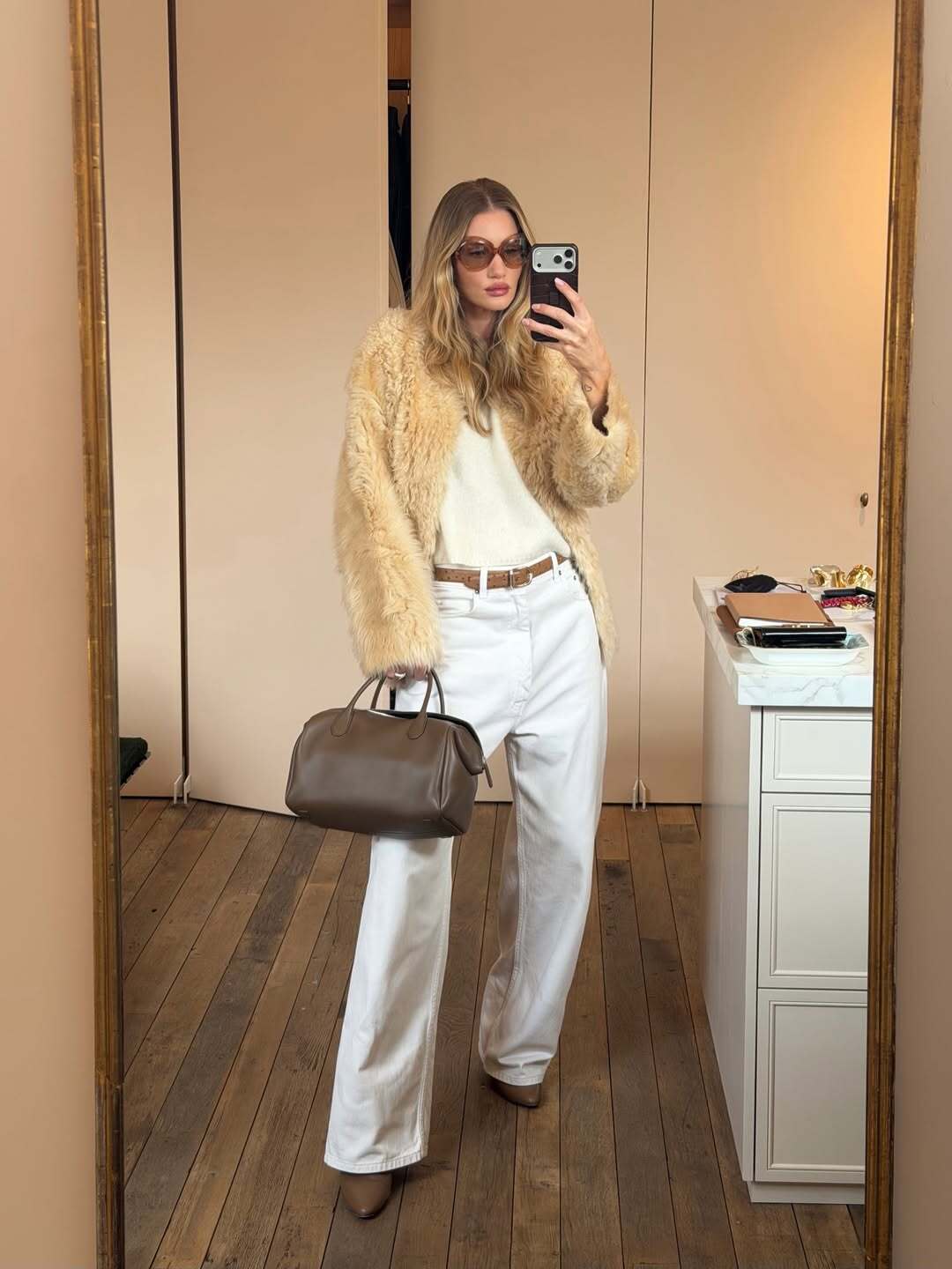 Rosie Huntington-Whiteley wore white jeans for spring 2026 March 13