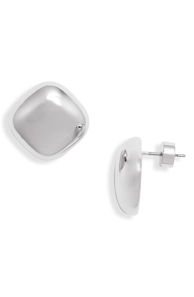 Puffy Square Stud Earrings