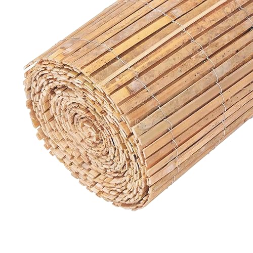 Homatz Bamboo Fence Screening 1m X 4m, Slat Panels Eco-Friendly Garden Fence Roll for Privacy, Protective Outdoor Bamboo Screening, Garden Privacy Panels