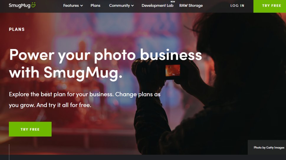 Website screenshot of SmugMug (September, 2025)