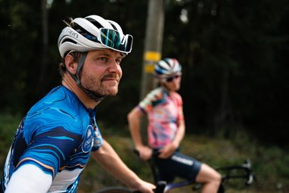 Formula one driver Valteri Bottas in cycling clothing