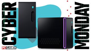 A pair of Alienware Aurora PCs.