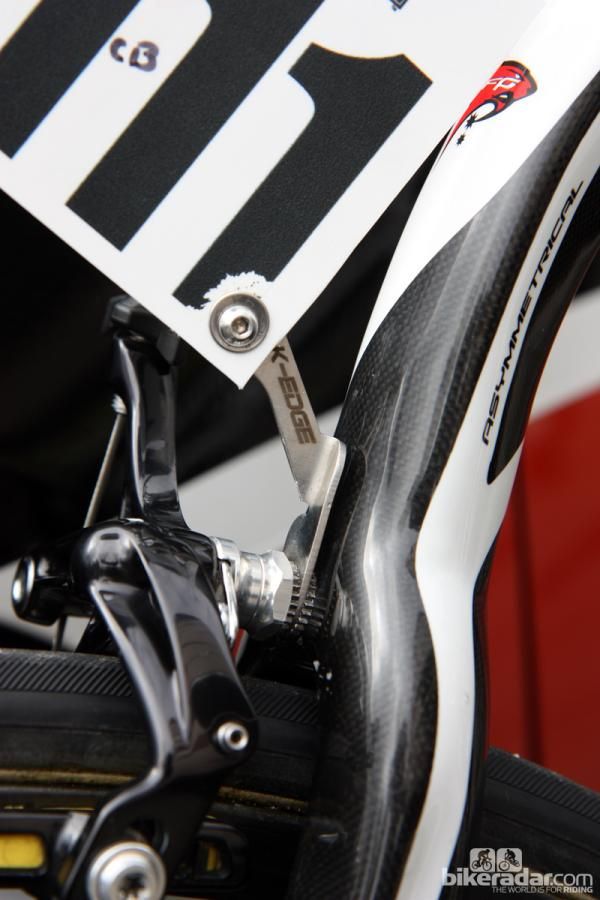 We spotted several teams using K-Edge's new stainless steel number plate holders.