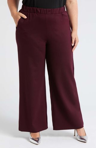 Stephanie Ponte wide leg trousers